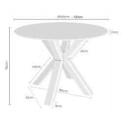 MESA DE COMEDOR FIORELLA DE PORCELANICO