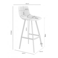 TABURETE TAPIZADO CLARK-ASTON