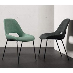 SILLA TAPIZADA SIMONA CON EL RESPALDO ABIERTO