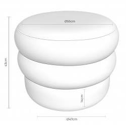 PUFF REDONDO ELLIOT DE TEXTURA SUAVE