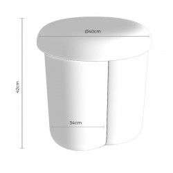 PUFF TAPIZADO LYAN EN COLORES NATURALES