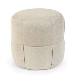 PUFF REDONDO ELIAS CON TAPIZADO TEXTURIZADO