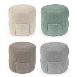 PUFF REDONDO ELIAS CON TAPIZADO TEXTURIZADO