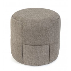 PUFF REDONDO ELIAS CON TAPIZADO TEXTURIZADO