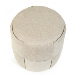 PUFF REDONDO ELIAS CON TAPIZADO TEXTURIZADO