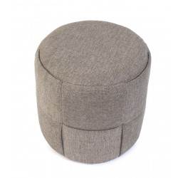 PUFF REDONDO ELIAS CON TAPIZADO TEXTURIZADO