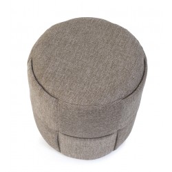 PUFF REDONDO ELIAS CON TAPIZADO TEXTURIZADO