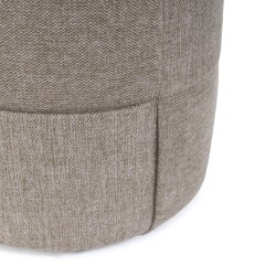 PUFF REDONDO ELIAS CON TAPIZADO TEXTURIZADO