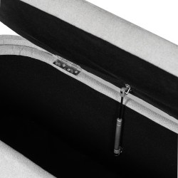 BANQUETA CON ALMACENAJE BERNICE TAPIZADA EN TONOS SUAVES