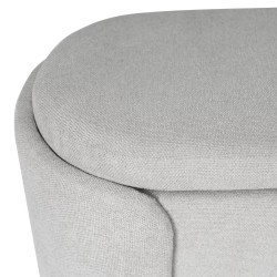 BANQUETA CON ALMACENAJE BERNICE TAPIZADA EN TONOS SUAVES