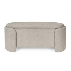 BANQUETA CON ALMACENAJE BERNICE TAPIZADA EN TONOS SUAVES