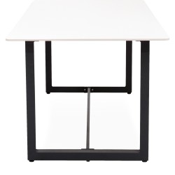 MESA DE EXTERIOR AUDREY DE PORCELÁNICO Y ACERO