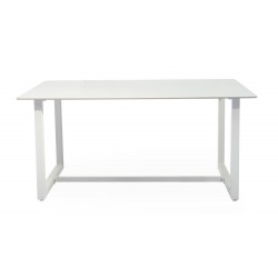 MESA DE EXTERIOR AUDREY DE PORCELÁNICO Y ACERO