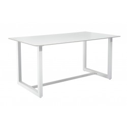 MESA DE EXTERIOR AUDREY DE PORCELÁNICO Y ACERO