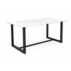 MESA DE EXTERIOR AUDREY DE PORCELÁNICO Y ACERO