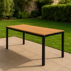 MESA DE EXTERIOR CINTHIA DE POLIMADERA Y ALUMINIO