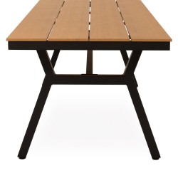 MESA DE EXTERIOR GEORGIA DE POLIMADERA Y ALUMINIO