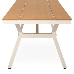 MESA DE EXTERIOR GEORGIA DE POLIMADERA Y ALUMINIO
