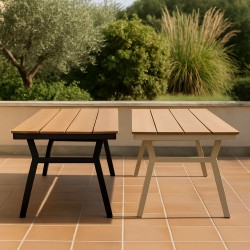 MESA DE EXTERIOR GEORGIA DE POLIMADERA Y ALUMINIO