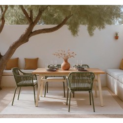 MESA DE EXTERIOR GEORGIA DE POLIMADERA Y ALUMINIO