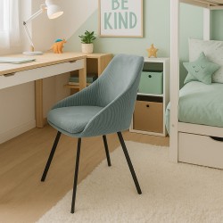 SILLA TAPIZADA MACIE EN TELA PANA