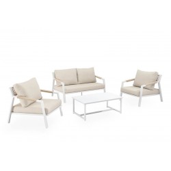 CONJUNTO DE JARDÍN MUSCAT (SOFA + 2 SILLONES + MESITA)