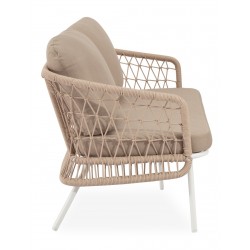 CONJUNTO DE JARDÍN ODESA (SOFA + 2 SILLONES + MESITA)