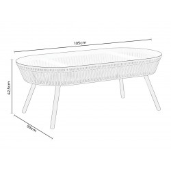 CONJUNTO DE JARDÍN ODESA (SOFA + 2 SILLONES + MESITA)