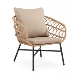 CONJUNTO DE JARDÍN PERUGIA NATURAL (SOFA + 2 SILLONES + MESITA)