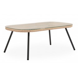 CONJUNTO DE JARDÍN PERUGIA NATURAL (SOFA + 2 SILLONES + MESITA)