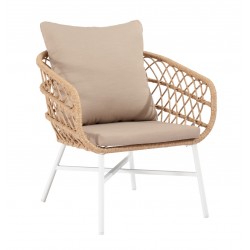 CONJUNTO DE JARDÍN PERUGIA NATURAL (SOFA + 2 SILLONES + MESITA)