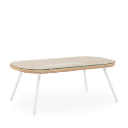 CONJUNTO DE JARDÍN PERUGIA NATURAL (SOFA + 2 SILLONES + MESITA)