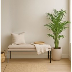 BANQUETA TAPIZADA TURIN CON PATAS DE METAL