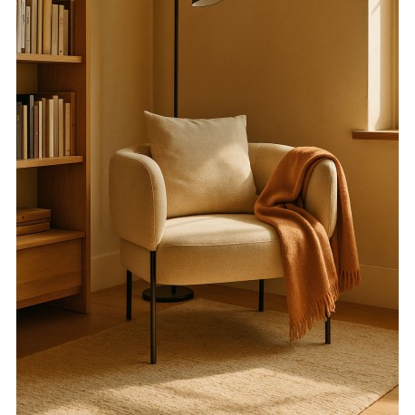 BUTACA CON BRAZOS AGADIR EN TEJIDO 100% POLIESTER