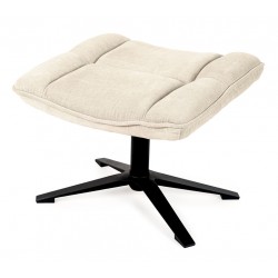 REPOSAPIÉS OVAR TAPIZADO CON BASE METÁLICA