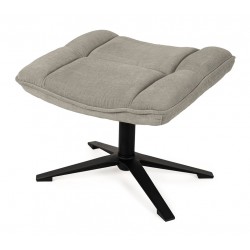 REPOSAPIÉS OVAR TAPIZADO CON BASE METÁLICA