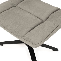 REPOSAPIÉS OVAR TAPIZADO CON BASE METÁLICA