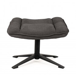 REPOSAPIÉS OVAR TAPIZADO CON BASE METÁLICA