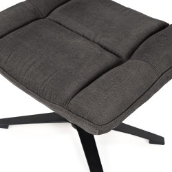 REPOSAPIÉS OVAR TAPIZADO CON BASE METÁLICA