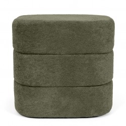 PUFF TAPIZADO GASTON EN TEJIDO TEDDY