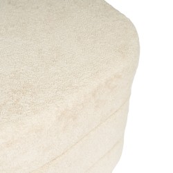 PUFF TAPIZADO GASTON EN TEJIDO TEDDY