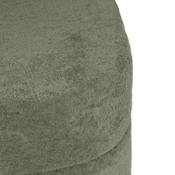 PUFF TAPIZADO GASTON EN TEJIDO TEDDY