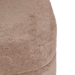 PUFF TAPIZADO GASTON EN TEJIDO TEDDY