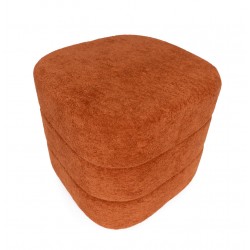 PUFF TAPIZADO GASTON EN TEJIDO TEDDY