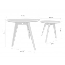 MESITAS AUXILIARES KLAUS DE CHAPA ROBLE