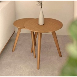 MESITAS AUXILIARES KLAUS DE CHAPA ROBLE