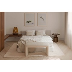 LAMPARA DE SOBREMESA BEIRES DE CEMENTO Y CAÑAMO