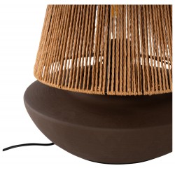 LAMPARA DE SOBREMESA BEIRES DE CEMENTO Y CAÑAMO