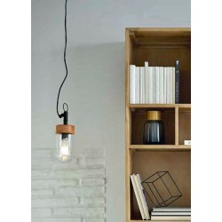 LAMPARA DE METAL Y CRISTAL BIAR