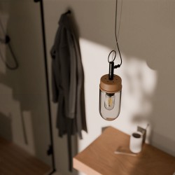 LAMPARA DE METAL Y CRISTAL BIAR